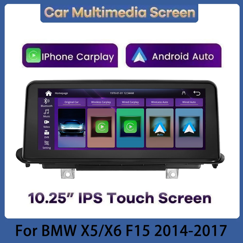 

10.25 2Din Car Radio For BMW X5/X6 F15 Wireless Carplay Android Auto Car Multimedia Screen GPS Navigation Stereo Screen