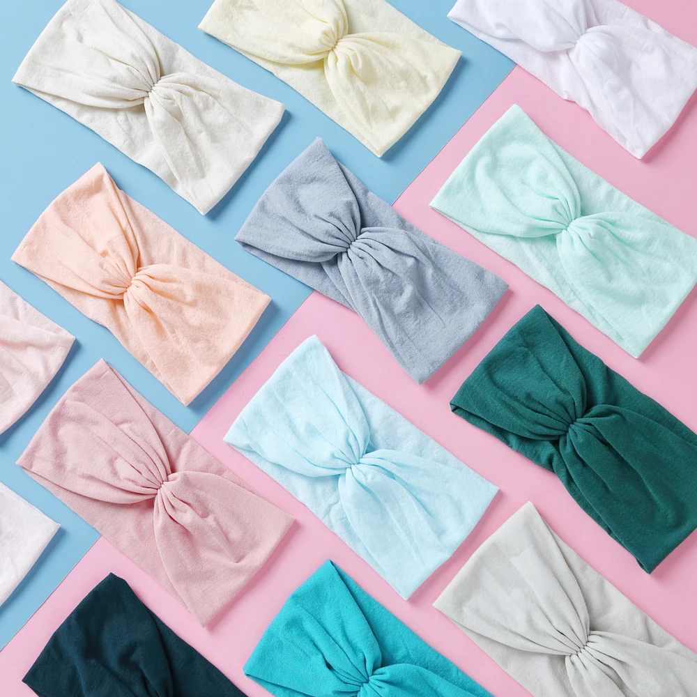 1Pcs Baby Stirnband Für Mädchen Feste Elastische Nylon Stirnbänder für Neugeborene Baby Chlidren Turban Kinder Headwear Haar Zubehör