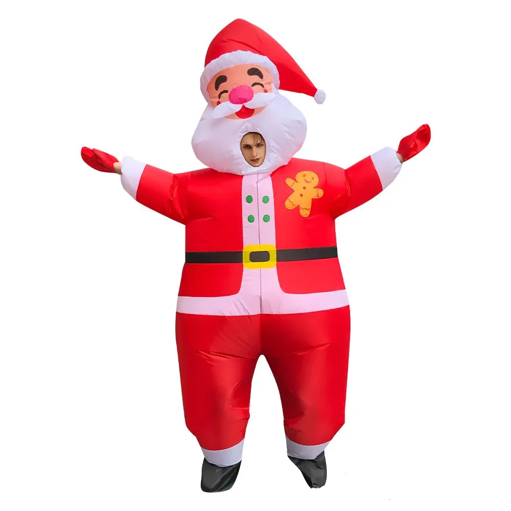 

New Christmas Santa Claus Inflatable Suit Adult Inflatable Costume Fancy Funny Cosplay Santa Claus For Performance Festival Xmas
