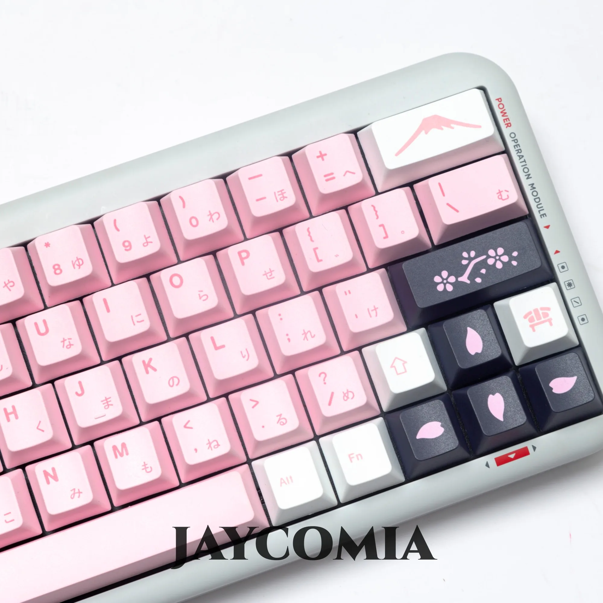Jcm-pbt Cherry Keycaps Dye Sub Keycap para Gaming Teclado Mecânico 7u Espaço Dividido Teclado Alice 145 Chaves Sakura Grupo Pbt - Imagem 4