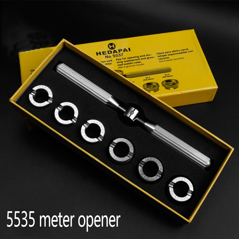 

For ROLEX/TUDOR Watch Repair Tool NO. 5537 5535 Watch Case Opener with Six Dies Waterproof Watch Back Case Remover Screw Wrench