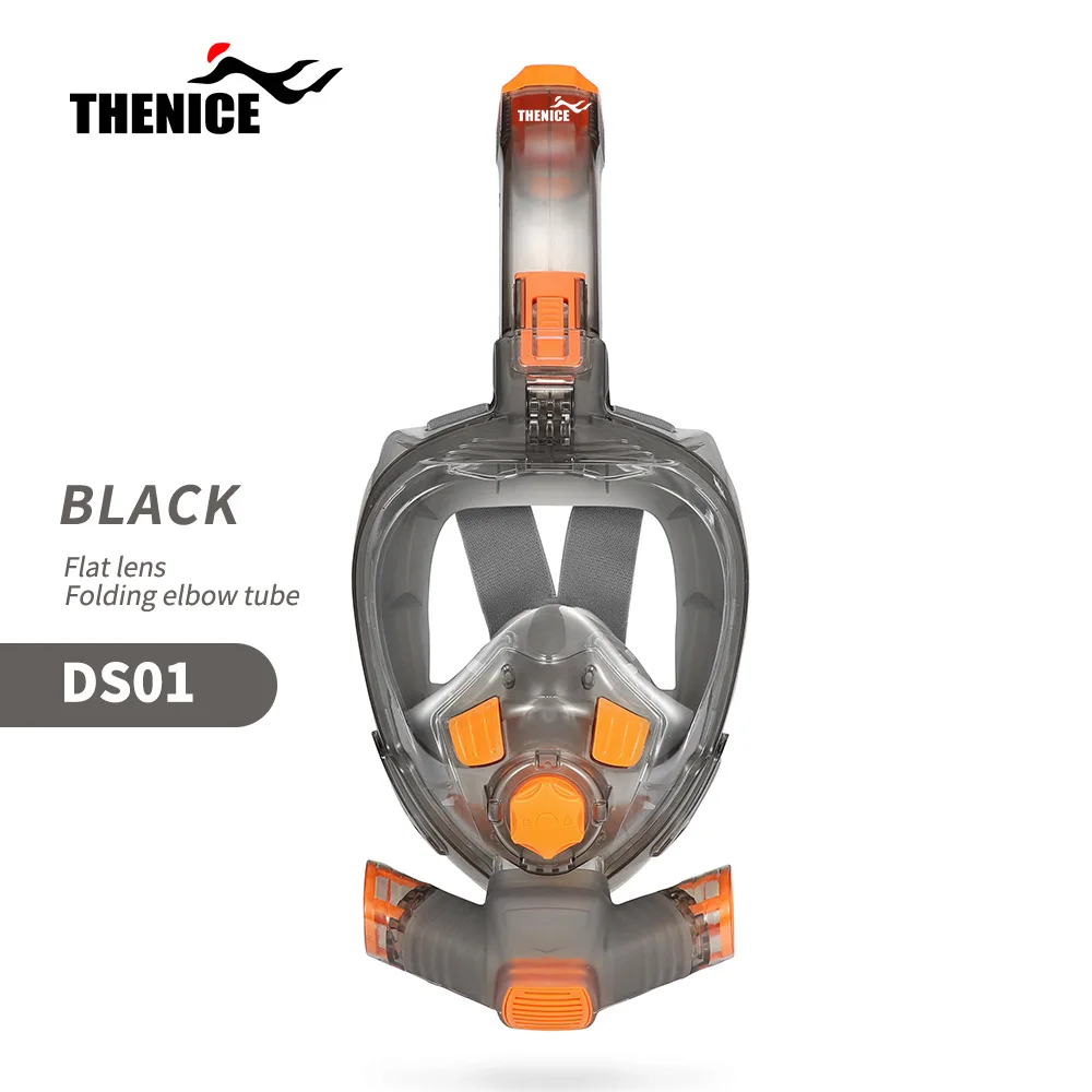 THENICE Diving Mask Swimming Mask Full Dry Snorkel Diving Suit Swimming Snorkeling Equipment Dive Training Specialized