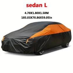 Enhanced Waterproof Outdoor Car Cover - All - Weather Protection (L - 4.70X1.80X1.50M)