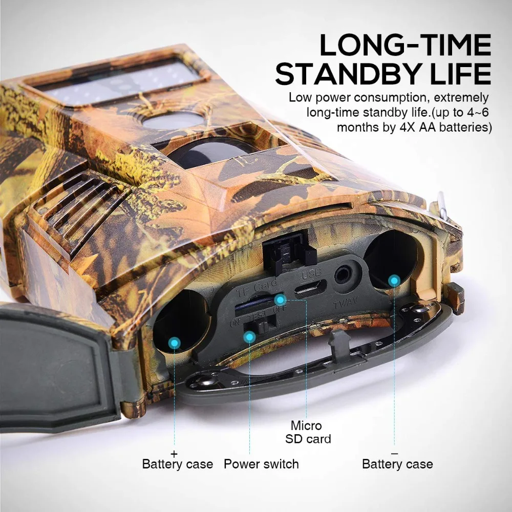 20MP 1080P Trail Hunting Camera Motion Activated Trail Game Camera Night Vsion for Wildlife Hunting Trap Game Waterproof Cam hunting trail camera