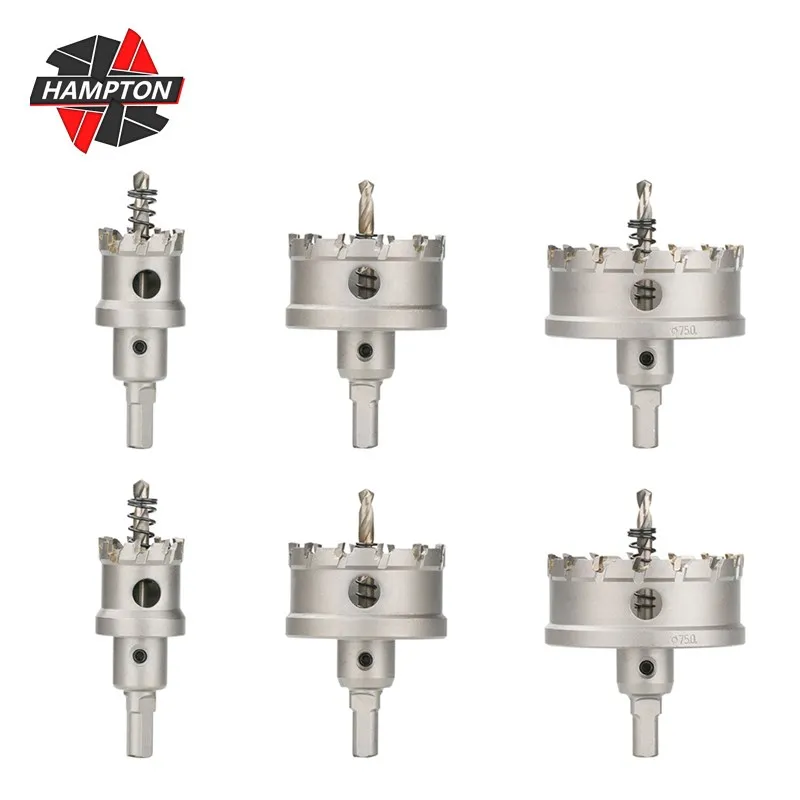 

TCT Drill Bit 5A Carbide Tip Hole Saw 12-120mm Drill Bit Set Hole Saw Cutter For Stainless Steel Metal Alloy Drilling