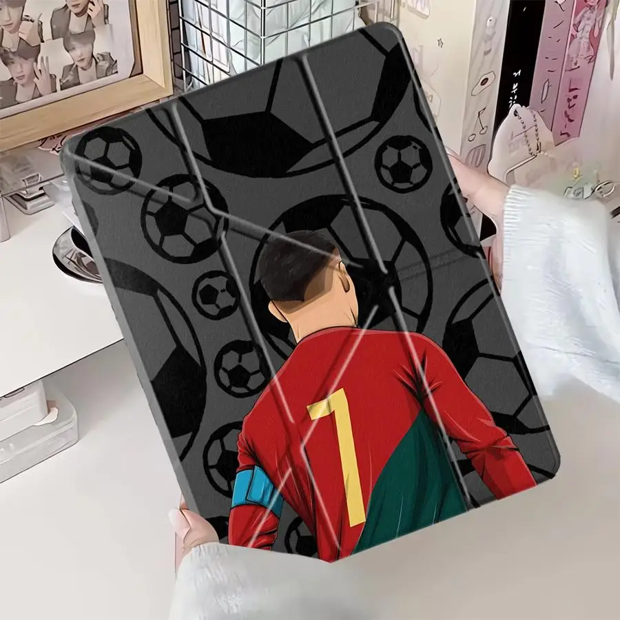 Soccer-Themed Tablet Case with Number Holder