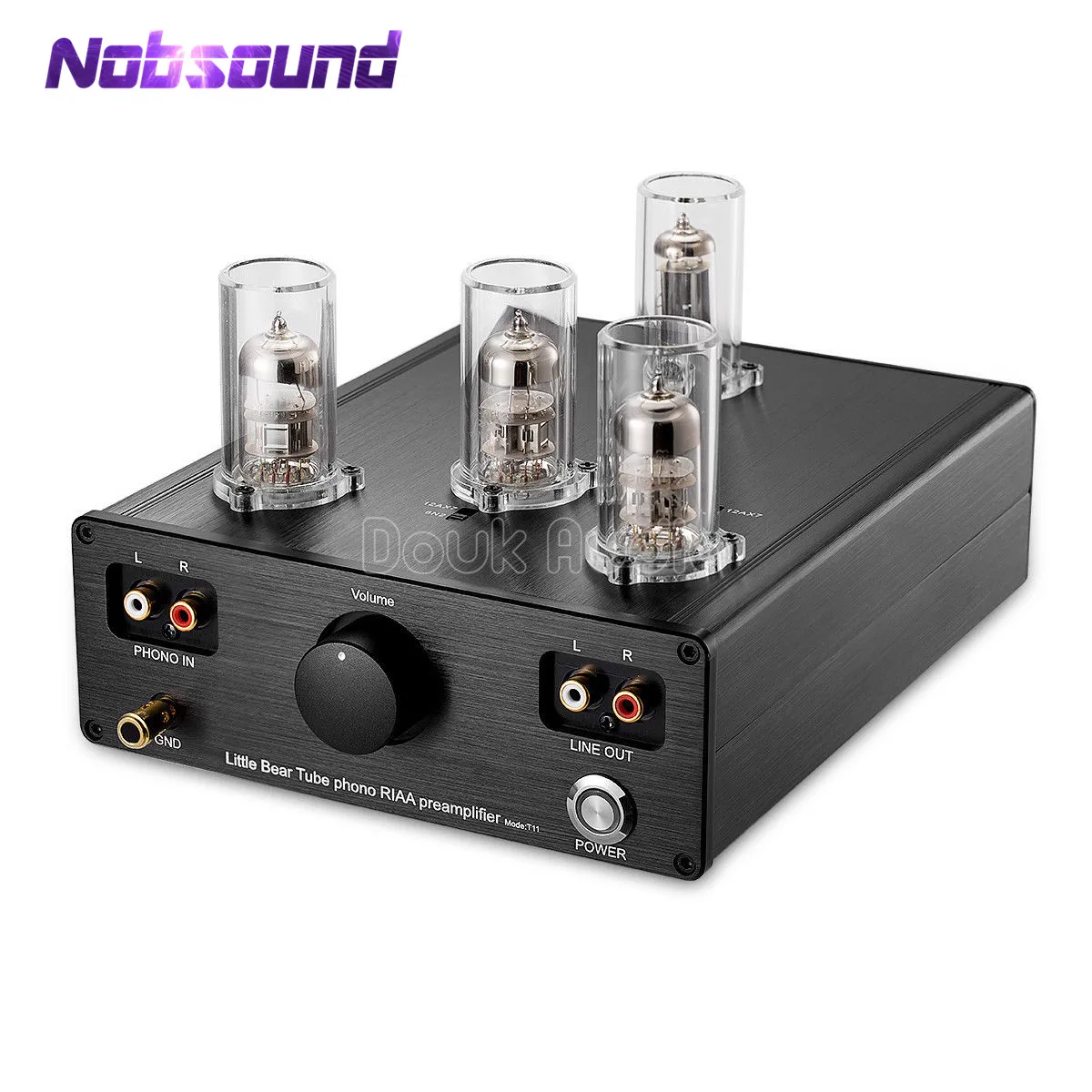 Douk Audio Mini Tubo De Vacío T3 Plus MM/MC, Phono Preamplificador Para