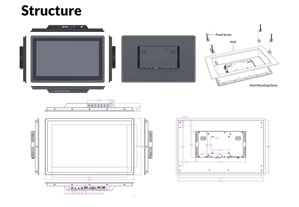  ũ г , LCD ÷ ġ, IP64 , 15.6 ġ, 1920x1080 1000 Ʈ, ֵ HDMI, VGA 