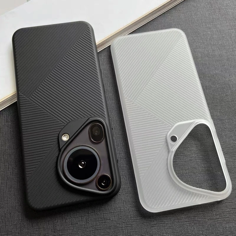 Geometric Matte Clear Stripe Slim Phone Case - Simple & Stylish Bumper