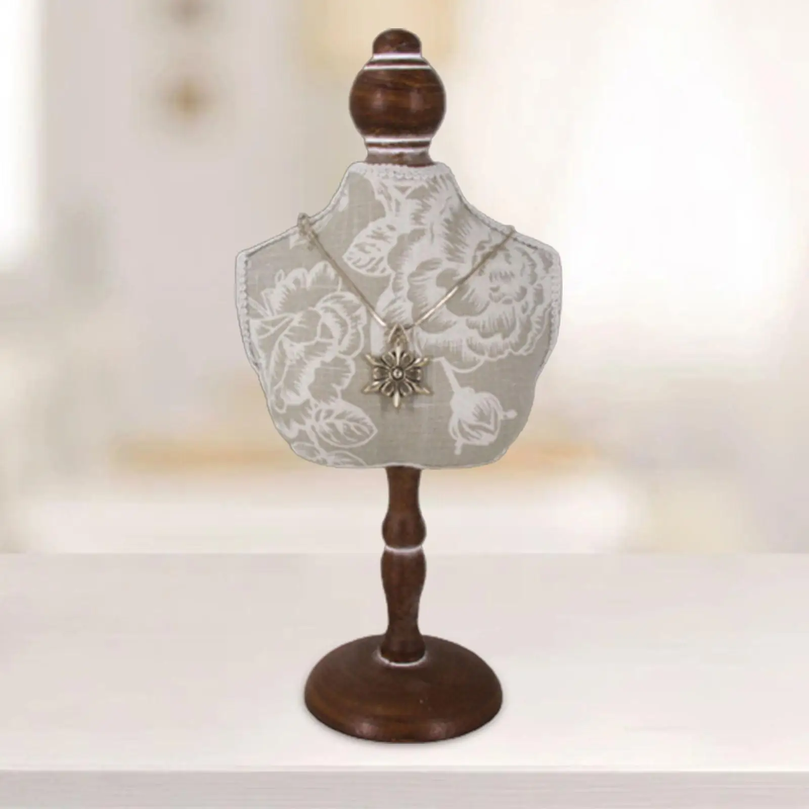 

Necklace Display Stand Elegant Decor Solid wood Display Bust Jewelry Display Bust Jewelry Holder for Retail Stores Dresser