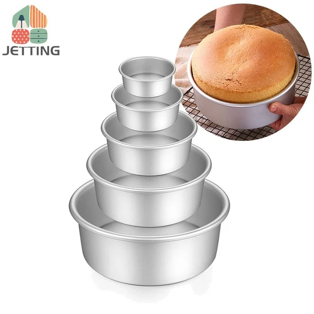 Round Cake Pan,Deep Cake Pan,Stainless Steel Round Cake Baking  Pans,Multi-size Bakeware for Wedding Birthday, Leak Proof & Straight  Side(8inch): Home & Kitchen 