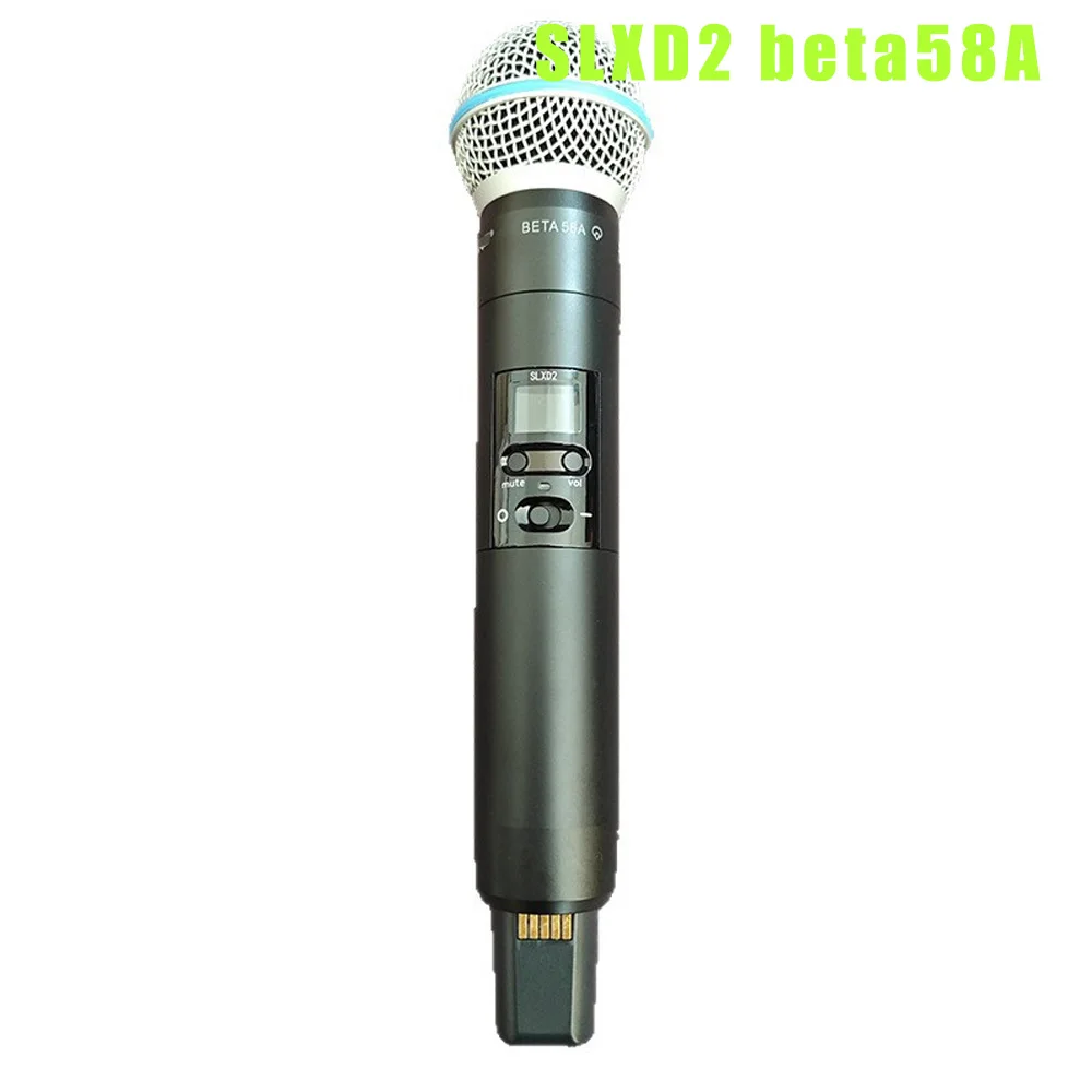 오리지널 SLXD2 BETA58A 2개 메탈 전문 유선 마이크 다이나믹 카디오이드 마이크, 가라오케 라이브 보컬 무대 노래용 BBOX