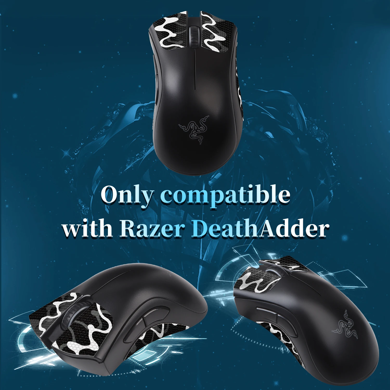 

Mouse Anti-Slip Stickers For Razer DeathAdder / Basilisk / DeathAdder v2 Mice Sweatproof Skin Anti wear sticker
