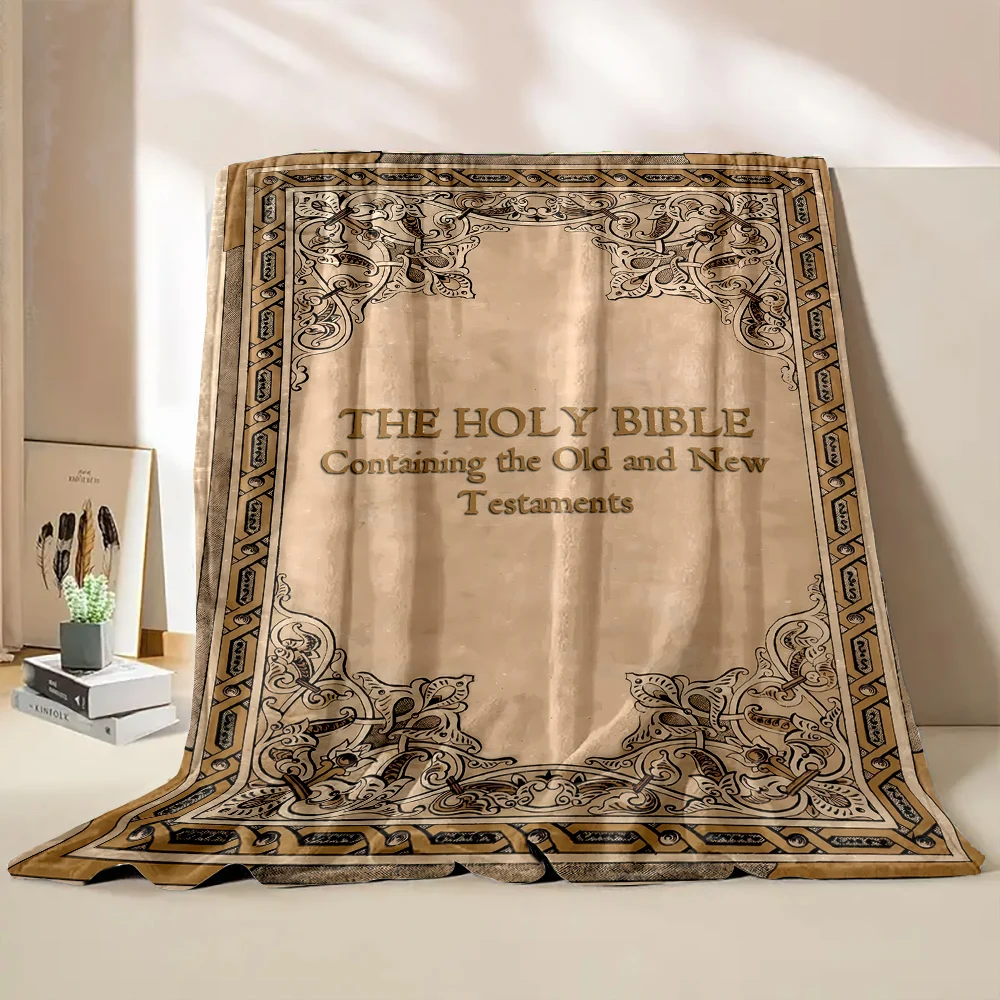 HD Holy Bible Cross Pray Soft Flannel Blanket for Bed Bedroom Sofa Picnic, Warm Throw Blanket for Cover Outdoor Leisure Nap Gift 3