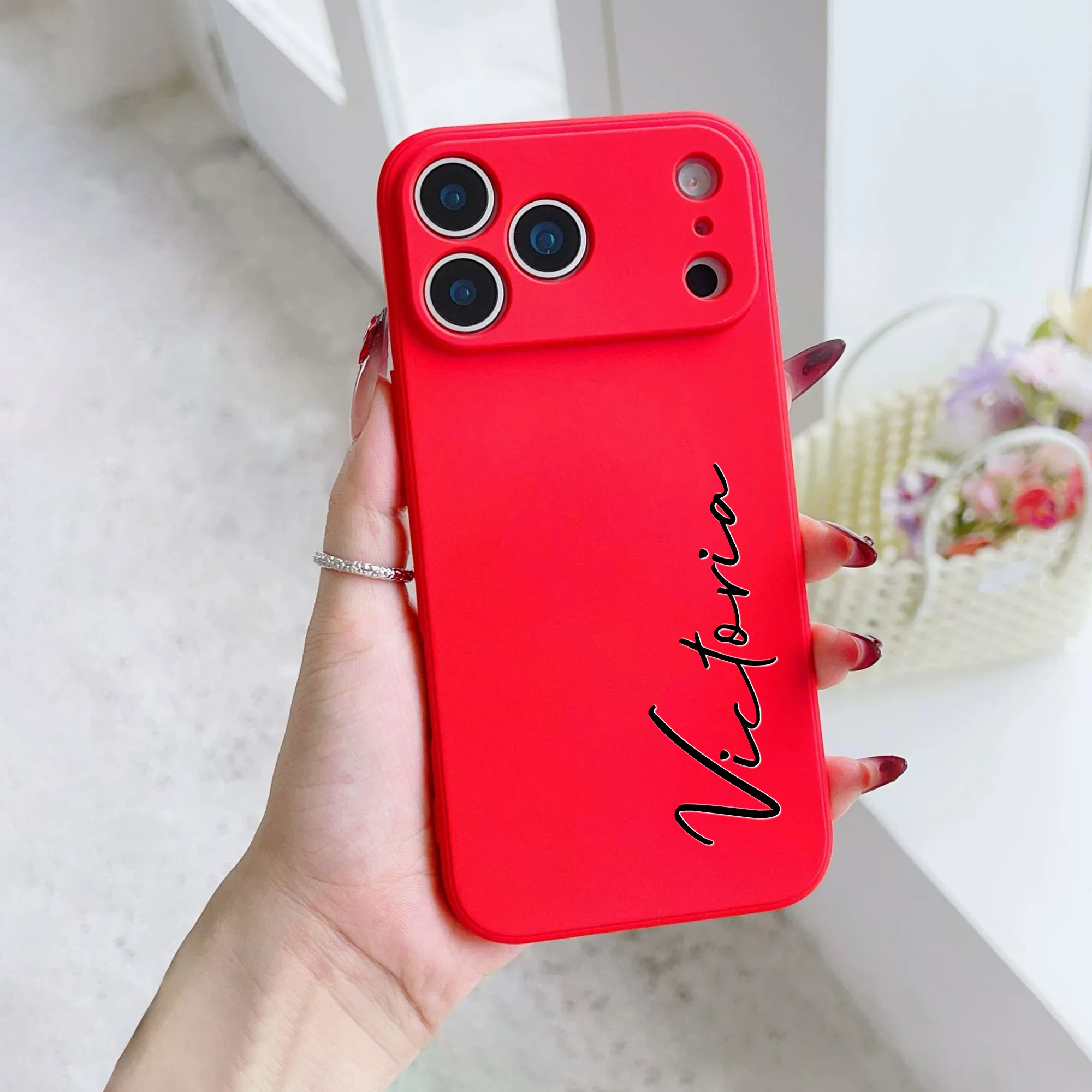 Personalized Custom Letters Name Colorful Soft Liquid Silica Gel Phone