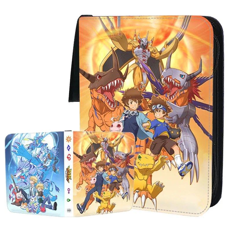 400-900Pcs Digital Monster Card Album 4/9 Pocket Zipper Cards Binder Book Folder Digimon Adventure Cartoon Games Card Collection