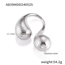 Elegant Shiny Mirror Stainless Steel Women's Ring - Trendy Chic Luxury Jewelry Gift (Steel Texture)