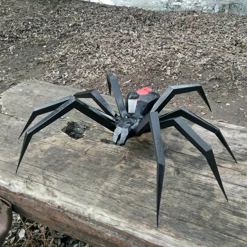 Spider 3D Paper Model Halloween Toys Room Ornament Desk Decor DIY Animal Papercraft Bars Wall Spoof Decoration Handmade props