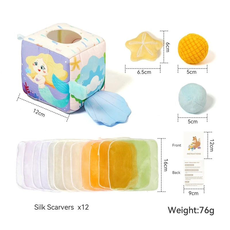 0-6 Monate Baby-Spielzeug: Weiche Bauernhoftiere, Musik-Touch-Sensorik-Spielzeugbox, Magisches Haus zur Entwicklung der Fingerpräzision bei Babys – Detail 21