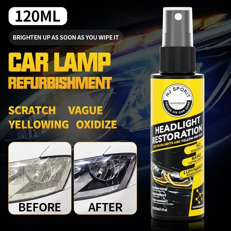CarHeadlightCoatingSprayLiquidCarLightCleanerAndRestorerUV