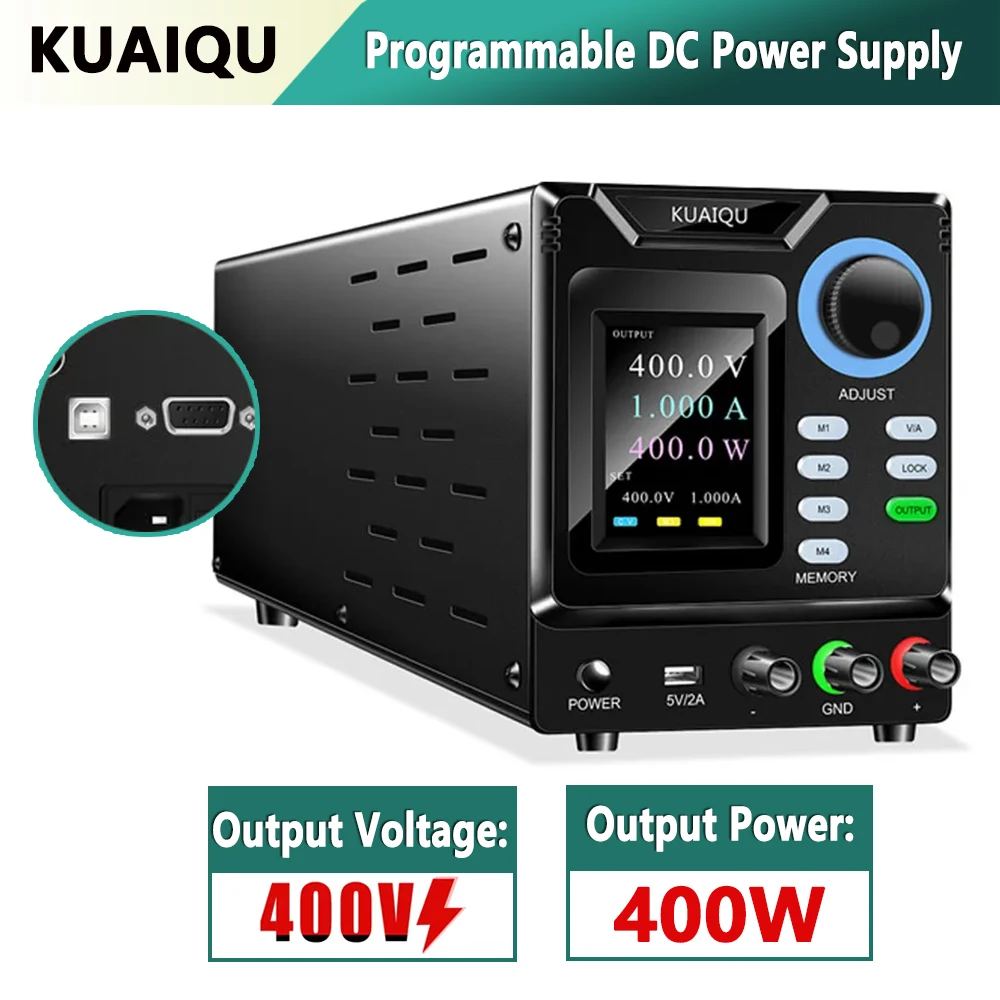 

400W Programmable DC Power Supply With Data Storage/Current Preset/Lock Screen Function For Laboratory Plating Battery Charge