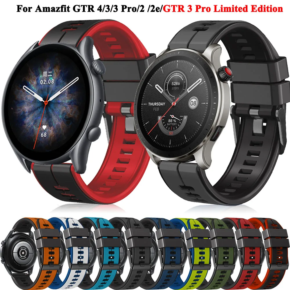 Correa de silicona de 22mm para reloj Xiaomi Amazfit GTR 3/4/2e/47mm,  pulsera de reloj inteligente GTR2 GTR3 Pro de edición limitada