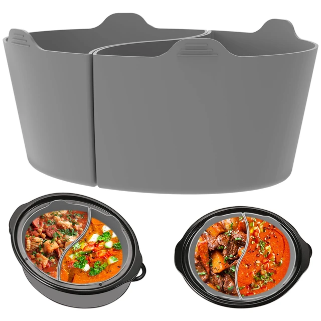 1pc-4pcs Crockpot Liner Slow Cooker Divider Liner Crockpot Leakproof  Reusable Silicone Crockpot Divider 4-6L Dishwasher Safecook - AliExpress