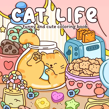 Cat Life Coloring Book 1