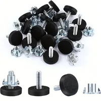 20 PCS Stainless Steel Adjustable Leveling Furniture Legs - Heavy Duty Non-Slip Base for Tables/Chairs/Cabinets/Sofas 2