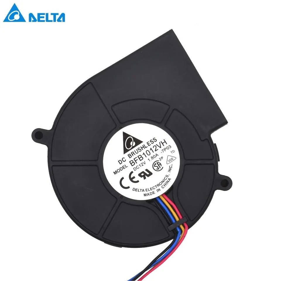 9733 터보 원심 냉각 팬 송풍기, BFB1012VH, 12V, 1.80A 풍량 97x97x33mm, 델타용