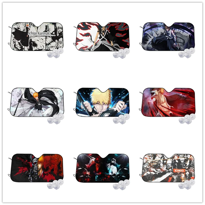 

Kurosaki Ichigo автомобильный солнцезащитный козырек для лобового стекла аниме отбеливающий козырек для лобового стекла автомобиля 76x140 см автомобильный солнцезащитный козырек для стайлинга автомобиля