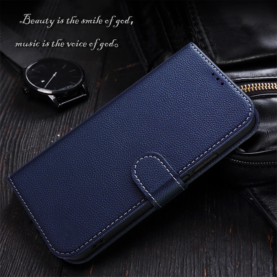 Leather Phone Case For Redmi 9 Card Holder Stand Book Wallet