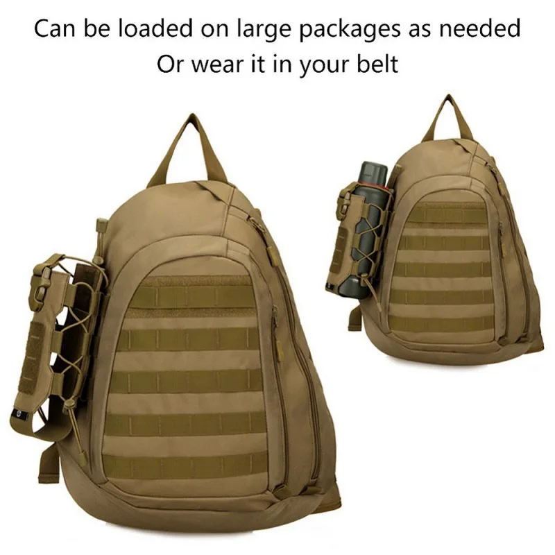 Tactical Climbing Mountaineering Hiking Camping Travel Molle Nylon Bag Water Bottle Holder Camping Equipment 5