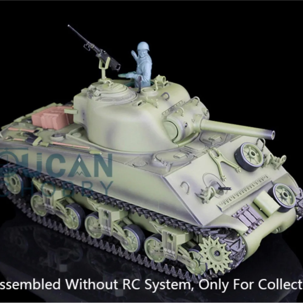 Henglong HL 1/16 모델 플라스틱 미국 M4A3 셔먼 스태틱 탱크 3898 메인 보드 없음 선물용 장난감