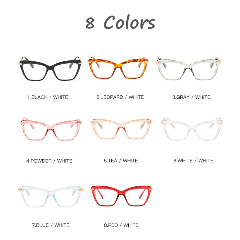 Women Fashion Square Glasses Frame Cat eye Eyewear