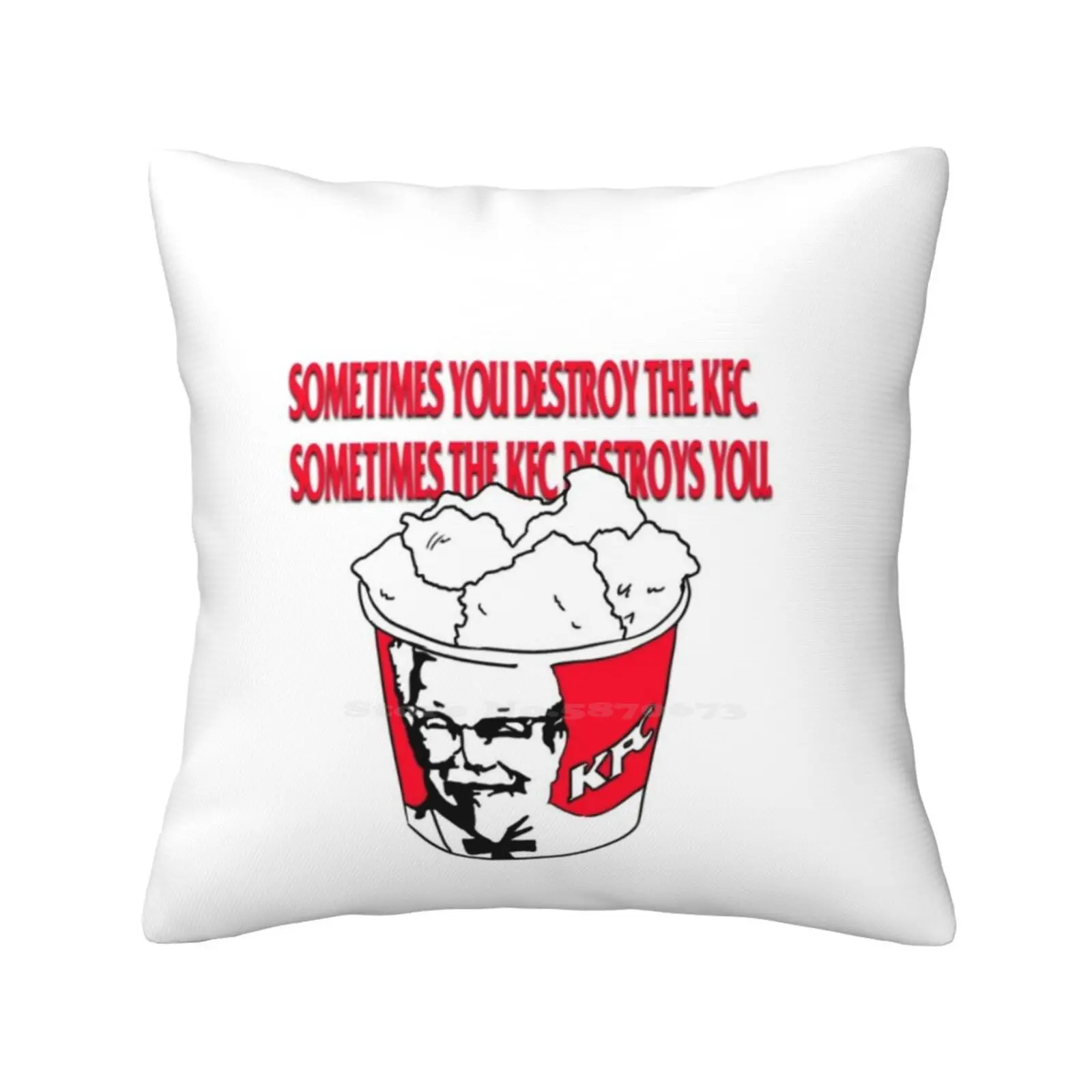 

Иногда Kfc разрушает ваши подушки, искусственное украшение для спальни, Забавный Kfc-мем, фаст-фуд Kernal Sanders