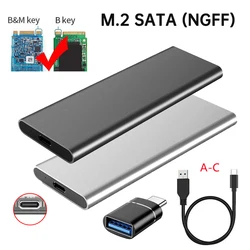 USB3.1 Type C to M.2 NGFF SSD Converter Adapter External Enclosure Case Aluminum Alloy Solid State Mobile Hard Disk Box Adapter