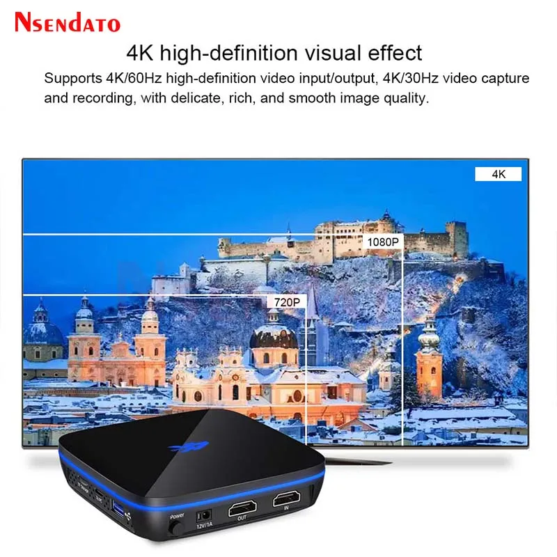 4K HDMI VGA YPbPr Analog Capture Box StandAlone Camera HDMI RCA VGA YPbPr Analog Screen Video Recorder Capture VHS Card Box