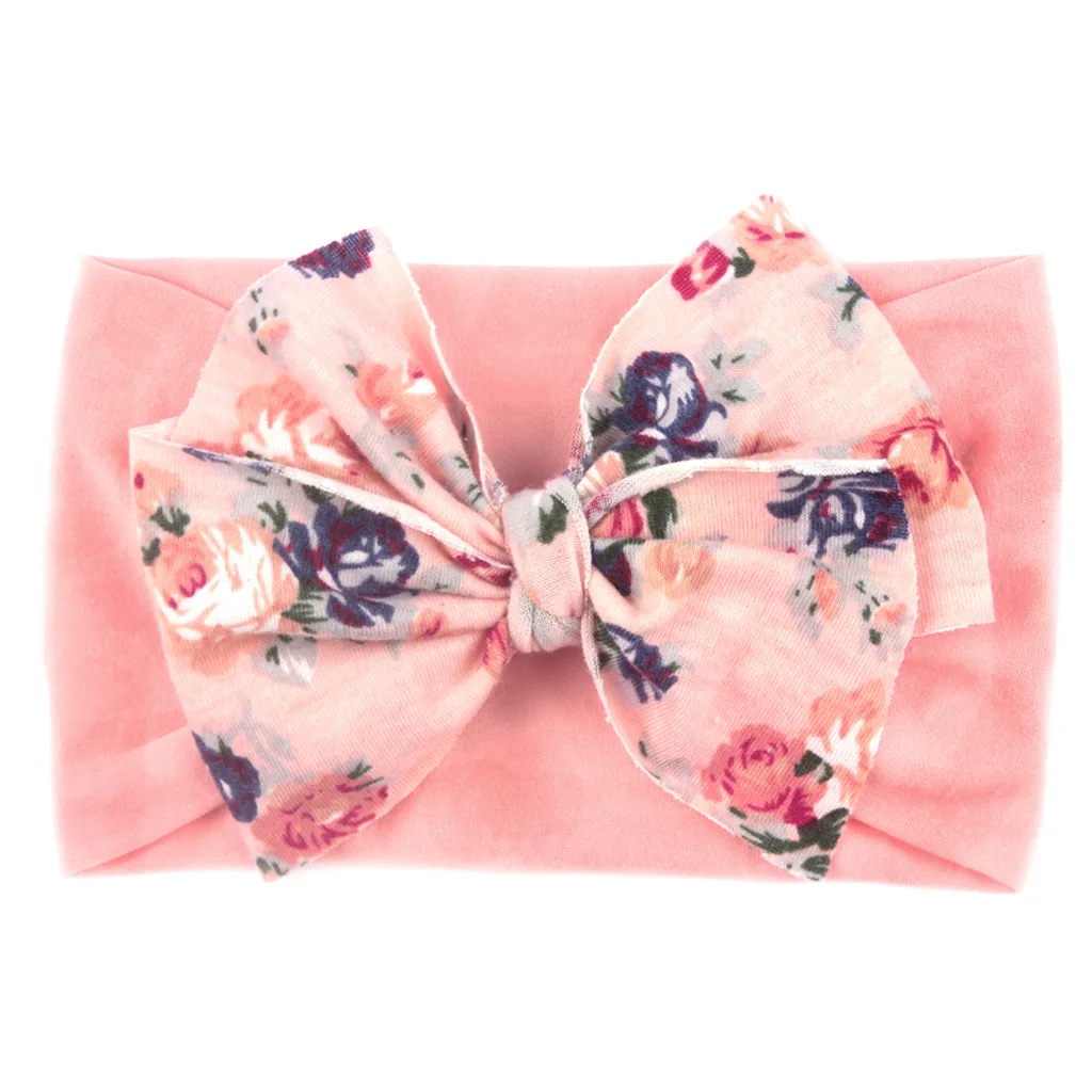 New Bohemia Elastic Printed Flower Kids Headband Newborn Infant Knot Bows Headwraps Baby Girls Headwear Cute Gifts Photo Props ergo baby accessories Baby Accessories