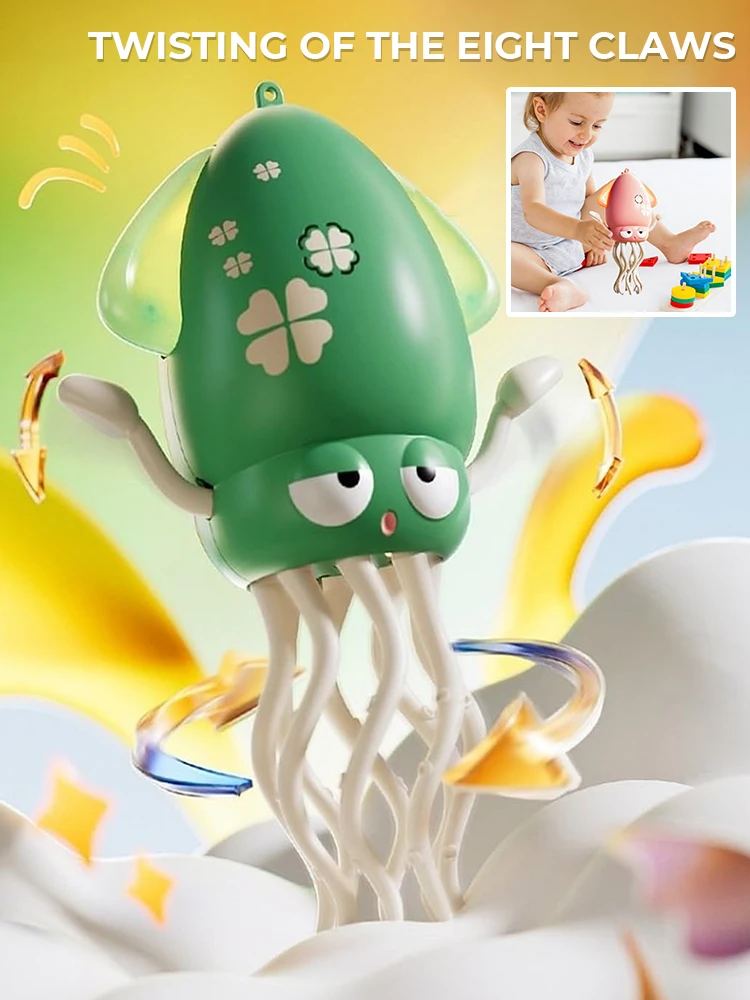 ABS Electronic Dancing Squid Toy with Light and Music
