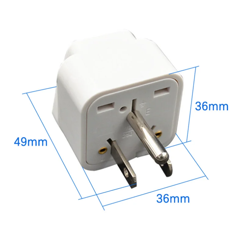 Universal Black White Copper 15A 125V USA Japan Canada Mexico 5-15P 3pin travel adapter plug socket converter For US EU AU UK