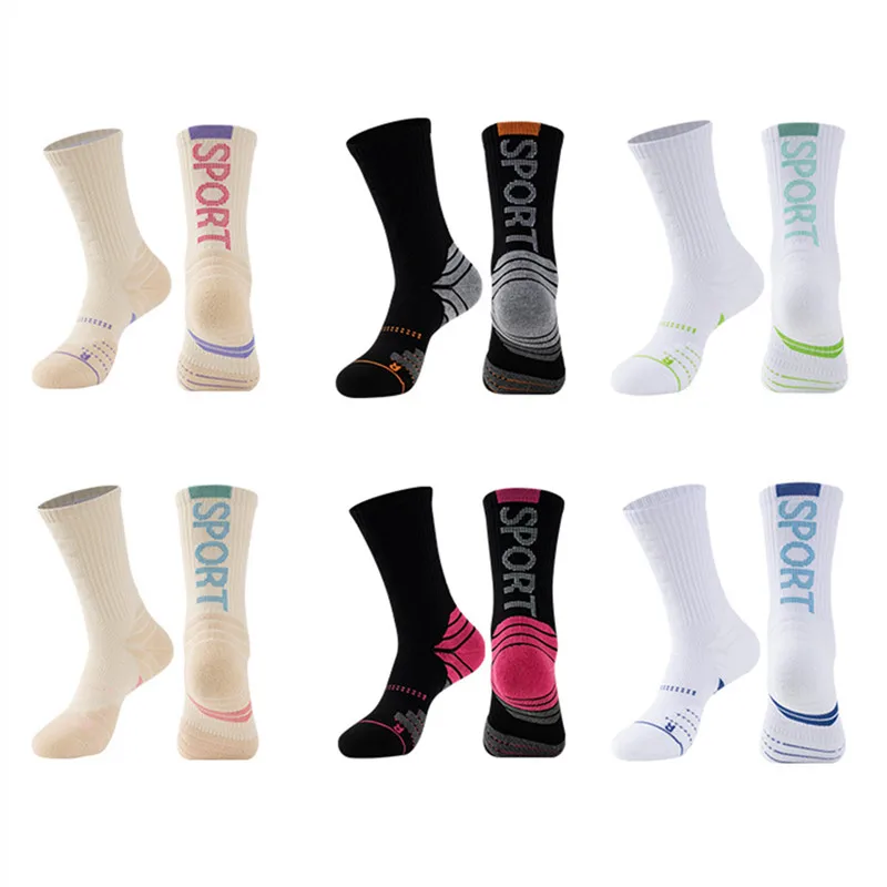

Unisex Basketball Socks Multiple Color Sports Socks Thickened Towel Bottom Cycling Running Adult Men's Socks