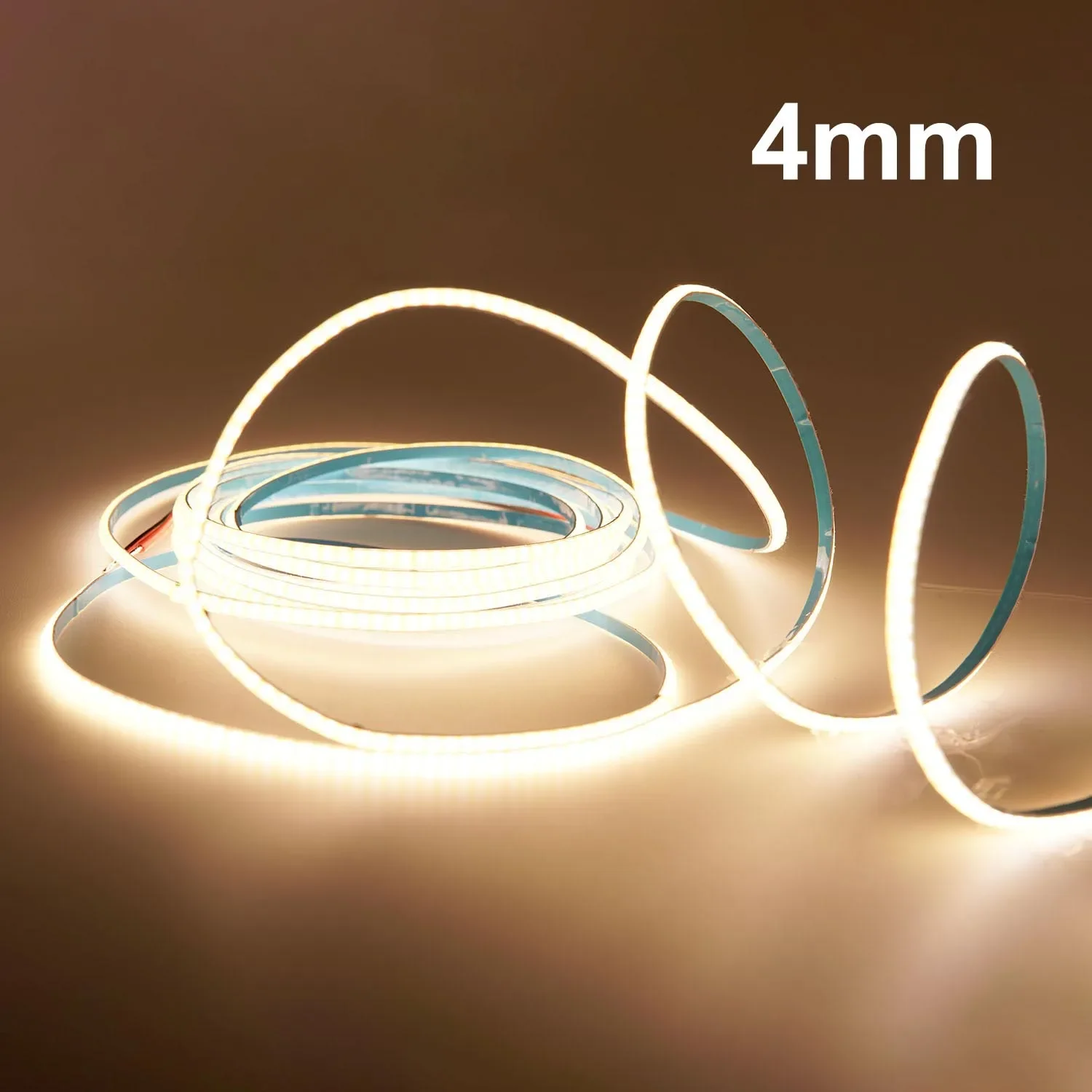 

4mm LED COB Strip Light USB DC5V 320 Flexible Tape Warm Natural White High Density Linear Lights