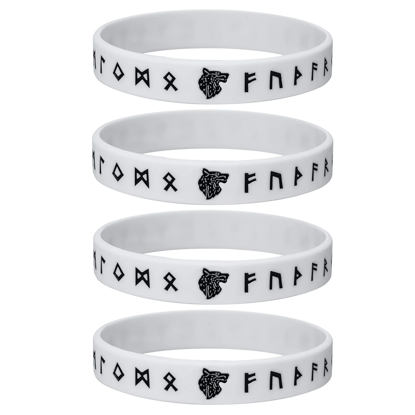 Set 5 Bracciali Vichinghi In Silicone – Rune E Bussola Nordica, Neri, Impermeabili, Elasticizzati, Regalo Uomo Donna, Amuleto Di Protezione