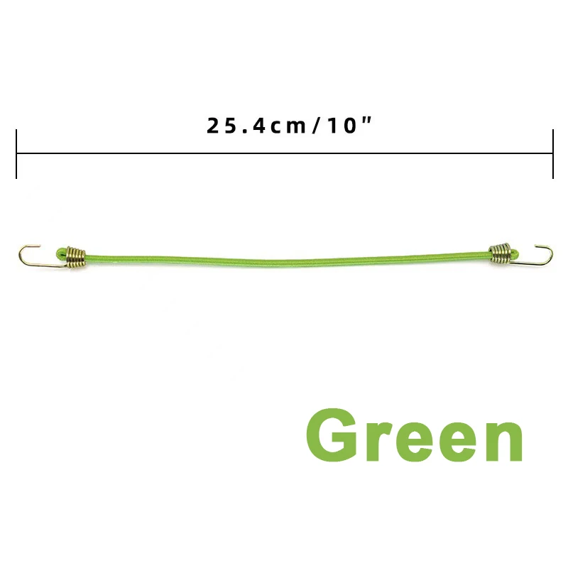 10PCS Luggage Strap Elastic Strap Fixed Elastic Cord Socket Fixed Small Hook 4mm Latex Mini Rope Camping Accessories