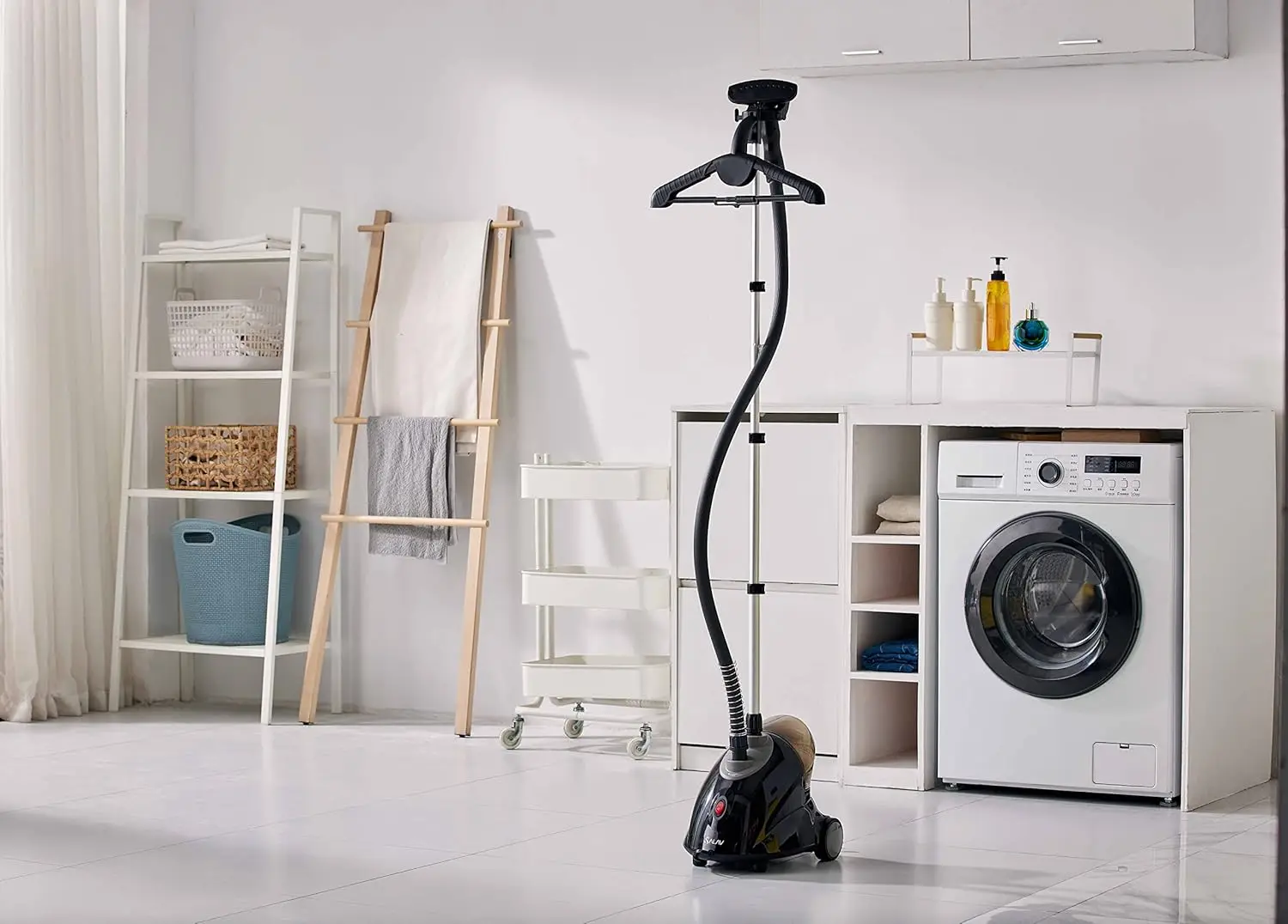 GS18-DJ Standing Garment Steamer with Roll Wheels for Easy Movement, 1.8L Water Tank for 1 Hour Continuous Steaming, Adju 5