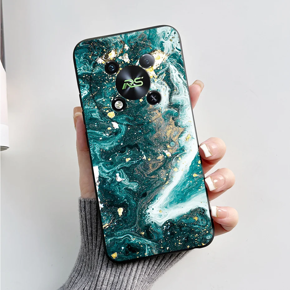 Marble Black Matte Soft TPU Silicone Full Protective Phone Case
