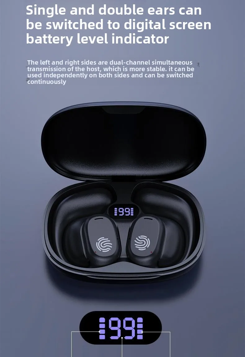 Cuffie sport wireless con gancio auricolare e display led_voghion.com