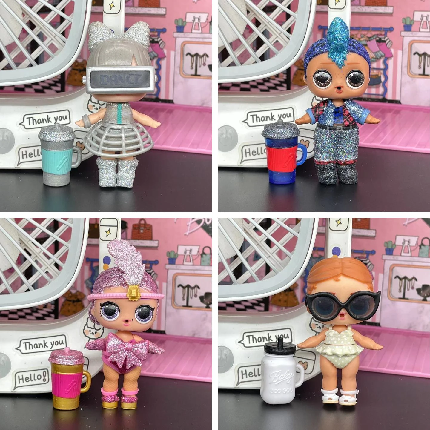 

Милая кукла для домашних животных со съемной чашкой, наушники, шапка, набор кукол для домашних животных, редкая серия, детский игровой домик, модель «сделай сам», подарок на день рождения для детей