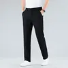 2024 New Ultra-thin Men's Fashion Pants Summer Business Breathable Linen Comfortable Male Casual Straight Trousers 5